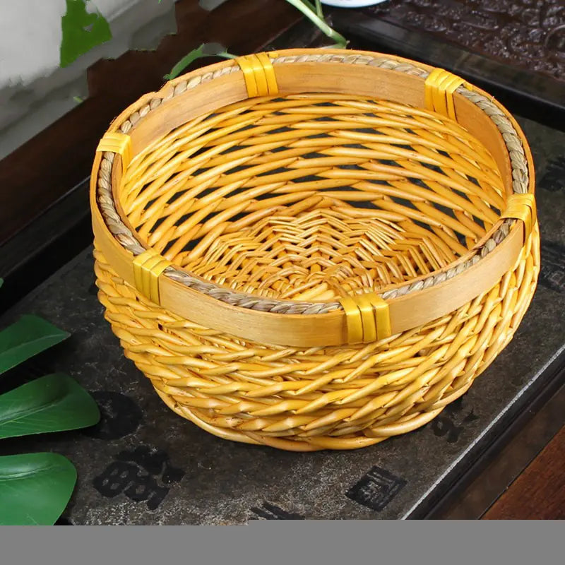 Panier de rangement tressé - Panier de rangement rond