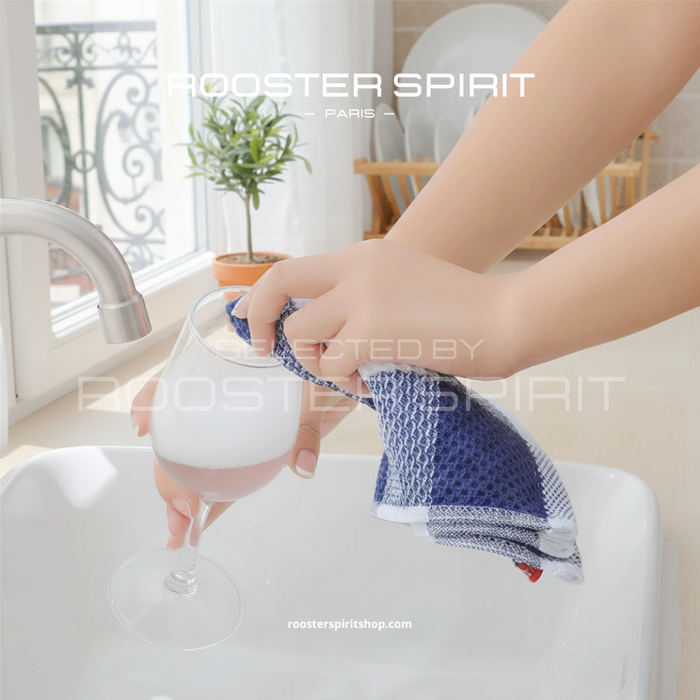 Torchons de cuisine "L’Instant Vichy" en Coton Gaufré [BUNDLE DISPONIBLE]